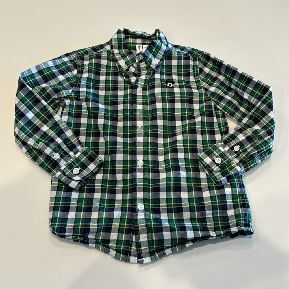 Janie and Jack Mickey Mouse Button Down Shirt Size 3